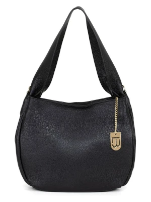 Lucca Baldi Skórzana torebka "Terni" w kolorze czarnym - 34 x 25 x 13 cm rozmiar: onesize