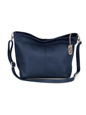 Lucca Baldi Skórzana torebka "Trapani" w kolorze niebieskim - 33 x 14 x 25 cm rozmiar: onesize