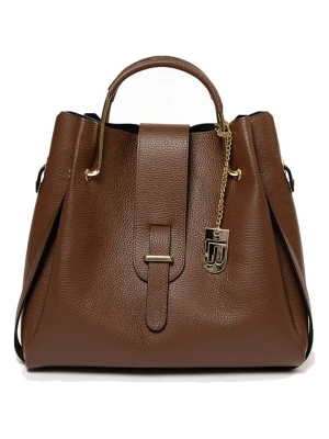 Lucca Baldi Skórzana torebka "Vinci" w kolorze brązowym - 33 x 28 x 13 cm rozmiar: onesize