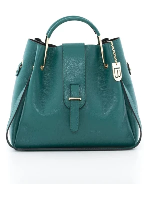 Lucca Baldi Skórzana torebka "Vinci" w kolorze turkusowym - 33 x 28 x 13 cm rozmiar: onesize