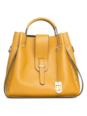 Lucca Baldi Skórzana torebka "Vinci" w kolorze żółtym - 33 x 28 x 13 cm rozmiar: onesize