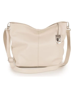 Lucca Baldi Skórzana torebka w kolorze beżowym - 33 x 25 x 14 cm rozmiar: onesize