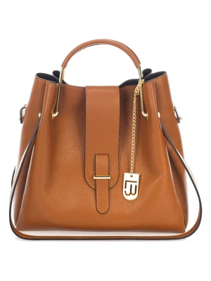 Lucca Baldi Skórzana torebka w kolorze jasnobrązowym - 33 x 28 x 13 cm rozmiar: onesize