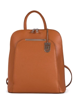 Lucca Baldi Skórzany plecak "Cervia" w kolorze karmelowym - 33 x 35 x 12 cm rozmiar: onesize