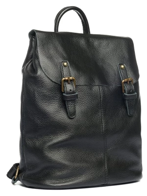 Lucca Baldi Skórzany plecak "Montichiari" w kolorze czarnym - 31 x 37 x 15 cm rozmiar: onesize