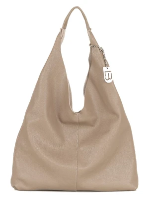 Lucca Baldi Skórzany shopper bag "Catanzaro" w kolorze beżowym - 46 x 35 x 5 cm rozmiar: onesize