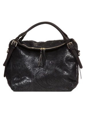 Lucca Baldi Skórzany shopper bag "Cortona" w kolorze czarnym - 40 x 36 x 16 cm rozmiar: onesize