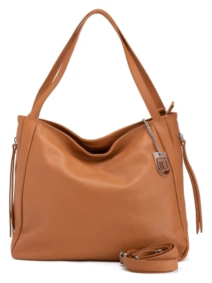 Lucca Baldi Skórzany shopper bag "Fiesole" w kolorze jasnobrązowym - 34 x 29 x 15 cm rozmiar: onesize