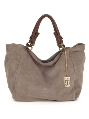Lucca Baldi Skórzany shopper bag "Gimignano" w kolorze szarobrązowym - 45 x 50 x 20 cm rozmiar: onesize
