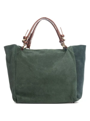 Lucca Baldi Skórzany shopper bag "Gimignano" w kolorze zielonym - 45 x 50 x 20 cm rozmiar: onesize