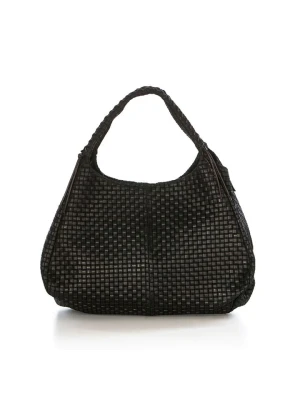 Lucca Baldi Skórzany shopper bag "Pitigliano" w kolorze czarnym - 41 x 34 x 30 cm rozmiar: onesize