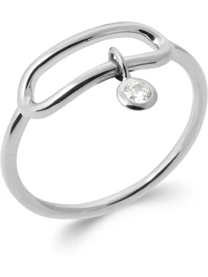 Lucette Srebrny pierścionek z cyrkonią rozmiar: 54