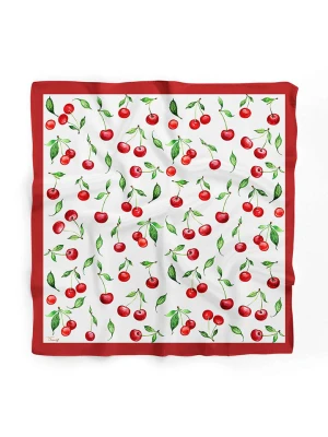Lucky Bees Chusta w kolorze biało-czerwonym - 55 x 55 cm rozmiar: onesize