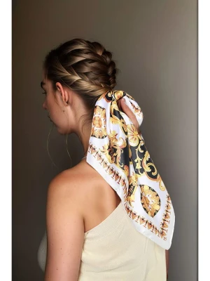 Lucky Bees Chusta w kolorze biało-złotym - 50 x 50 cm rozmiar: onesize