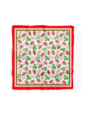 Lucky Bees Chusta w kolorze czerwono-zielonym - 55 x 55 cm rozmiar: onesize