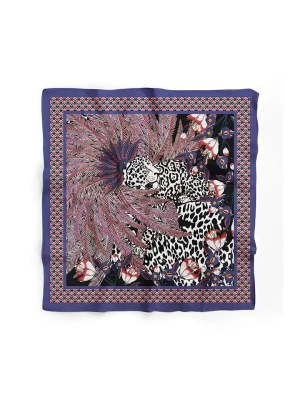 Lucky Bees Chusta w kolorze fioletowym ze wzorem - 55 x 55 cm rozmiar: onesize