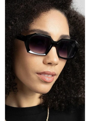 Lucky Bees Damskie okulary przeciwsłoneczne w kolorze czarno-fioletowym rozmiar: onesize