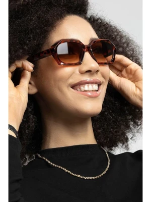 Lucky Bees Damskie okulary przeciwsłoneczne w kolorze jasnobrązowym rozmiar: onesize