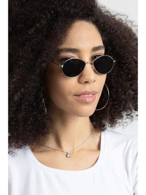 Lucky Bees Damskie okulary przeciwsłoneczne w kolorze złoto-czarnym rozmiar: onesize