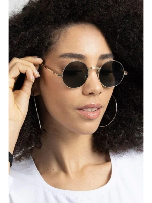 Lucky Bees Damskie okulary przeciwsłoneczne w kolorze złoto-czarnym rozmiar: onesize