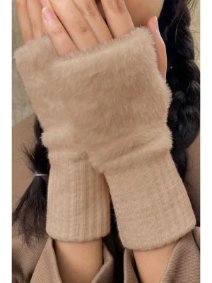 Lucky Bees Ocieplacze rąk w kolorze beżowym rozmiar: onesize