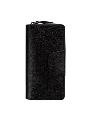 Lucky Bees Skórzany portfel w kolorze czarnym - 18,5 x 10 x 2 cm rozmiar: onesize