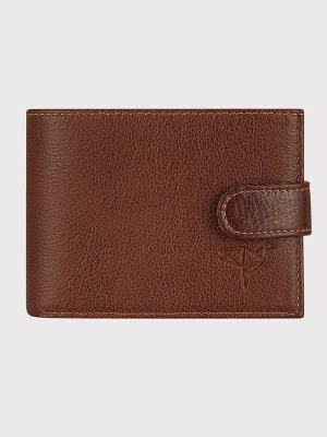Lucky Bees Skórzany portfel w kolorze jasnobrązowym - 8 x 2 cm rozmiar: onesize