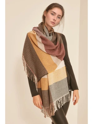Lucky Bees Szal w kolorze beżowo-jasnobrązowym - 180 x 50 cm rozmiar: onesize
