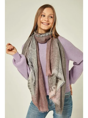 Lucky Bees Szal w kolorze beżowo-jasnoróżowym - 180 x 90 cm rozmiar: onesize