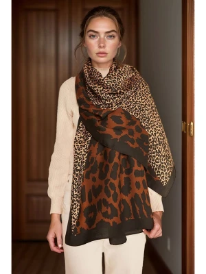 Lucky Bees Szal w kolorze brązowo-jasnobrązowym - 180 x 90 cm rozmiar: onesize