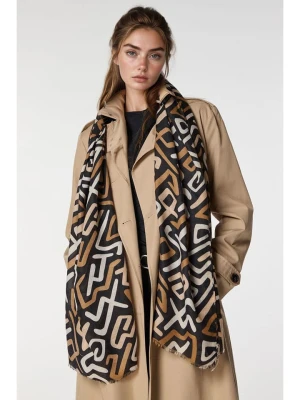 Lucky Bees Szal w kolorze czarno-beżowym - 180 x 50 cm rozmiar: onesize
