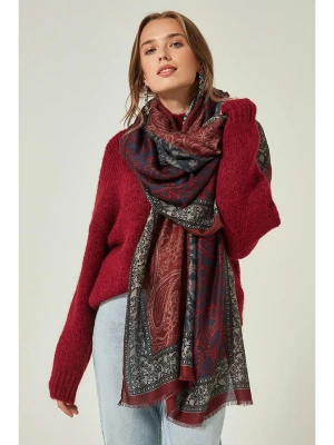 Lucky Bees Szal w kolorze czerwono-granatowym - 180 x 90 cm rozmiar: onesize