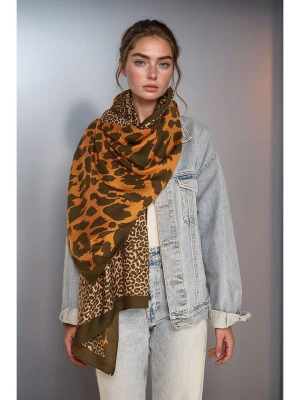 Lucky Bees Szal w kolorze pomarańczowo-brązowym - 180 x 90 cm rozmiar: onesize