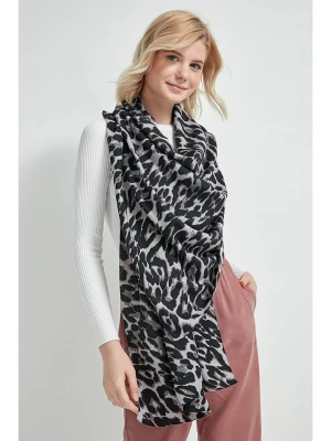 Lucky Bees Szal w kolorze szaro-czarnym - 180 x 80 cm rozmiar: onesize