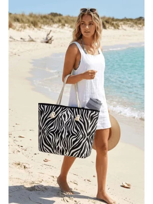 Lucky Bees Torba plażowa w kolorze czarno-białym - 55 x 36 x 15 cm rozmiar: onesize