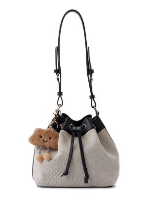 Lucky Bees Torebka w kolorze kremowo-czarnym - 25 x 22 x 16 cm rozmiar: onesize