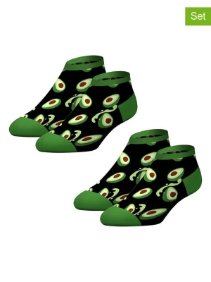 Lucky Socks Skarpety (2 pary) w kolorze czarno-zielonym rozmiar: 36-40