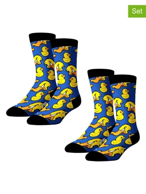 Lucky Socks Skarpety (2 pary) w kolorze czarno-żółto-granatowym rozmiar: 41-46
