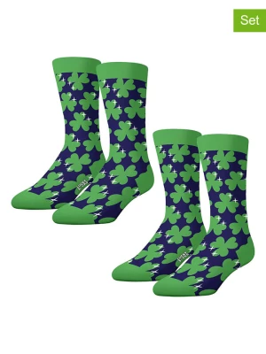Lucky Socks Skarpety (2 pary) w kolorze zielono-granatowym rozmiar: 36-40