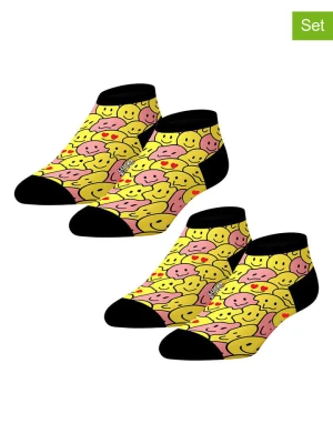 Lucky Socks Skarpety (2 pary) w kolorze żółto-czarnym rozmiar: 36-40