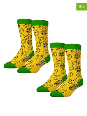 Lucky Socks Skarpety (2 pary) w kolorze żółto-zielonym rozmiar: 41-46