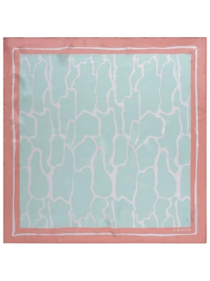 LUHTA Jedwabny szal "Nakolinna" w kolorze turkusowo-jasnoróżowym - 53 x 53 cm rozmiar: onesize