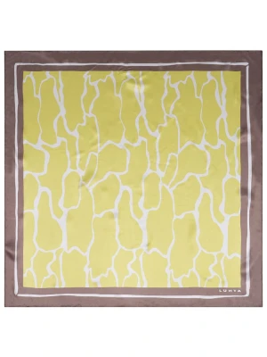 LUHTA Jedwabny szal "Nakolinna" w kolorze zielono-beżowym - 53 x 53 cm rozmiar: onesize