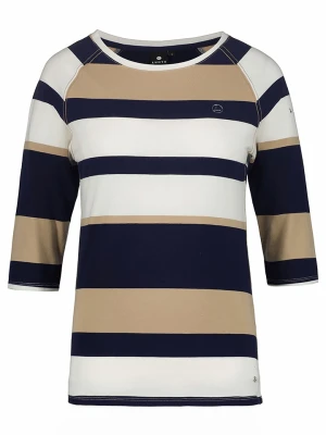 LUHTA Koszulka funkcyjna "Hadli" w kolorze beżowo-granatowym rozmiar: M