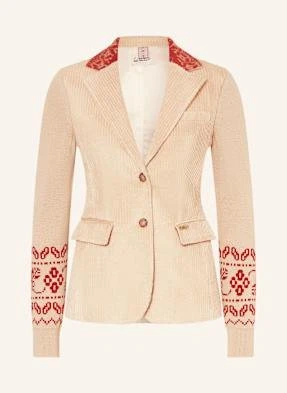 Luis Trenker Blezer Luregla Z Mieszanki Materiałów beige