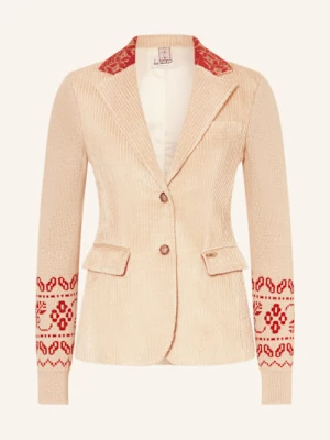 Luis Trenker Blezer Luregla Z Mieszanki Materiałów beige