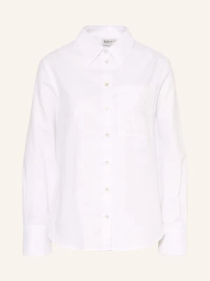 Luis Trenker Bluzka Koszulowa Lubarabella Z Koronką Z Dziurkami weiss