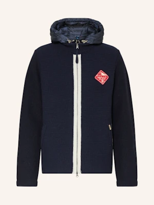 Luis Trenker Kardigan Z Odpinanym Kapturem blau