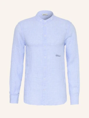 Luis Trenker Koszula Lniana Lubernet Regular Fit Z Stójką blau