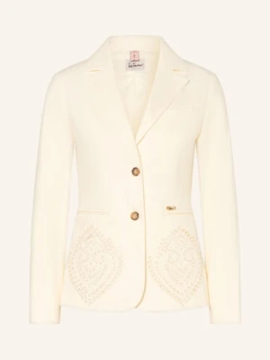 Luis Trenker Żakiet Żakardowy Luregla weiss